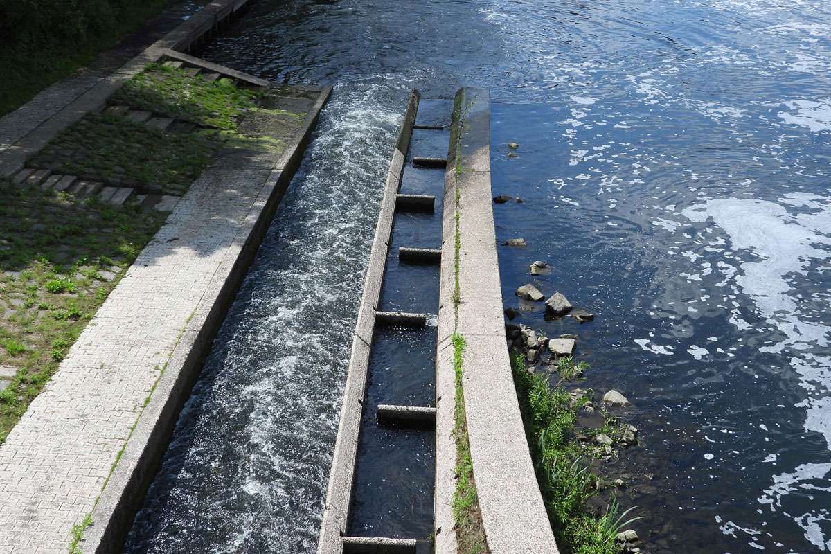 Fischtreppe an einem Stauwehr der Ruhr, (c) Gaby Schulemann-Maier