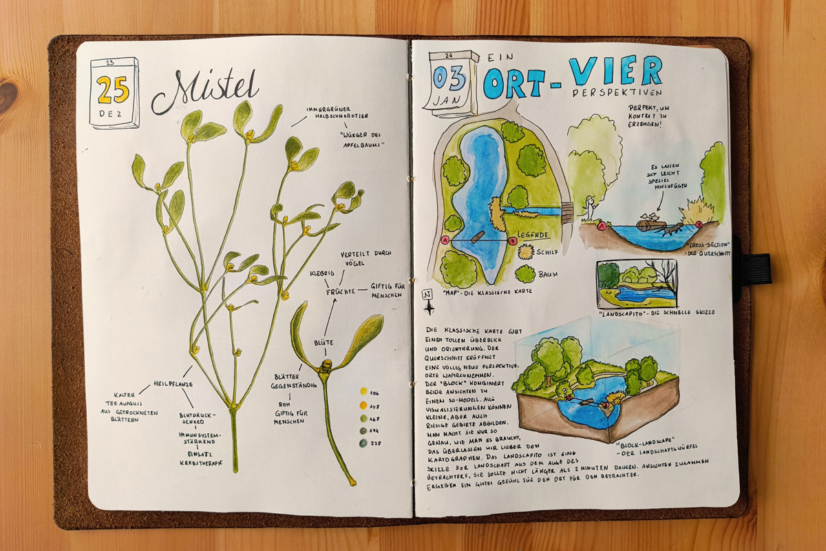 Blick in ein Natur-Journal, (c) Lisa Theismann