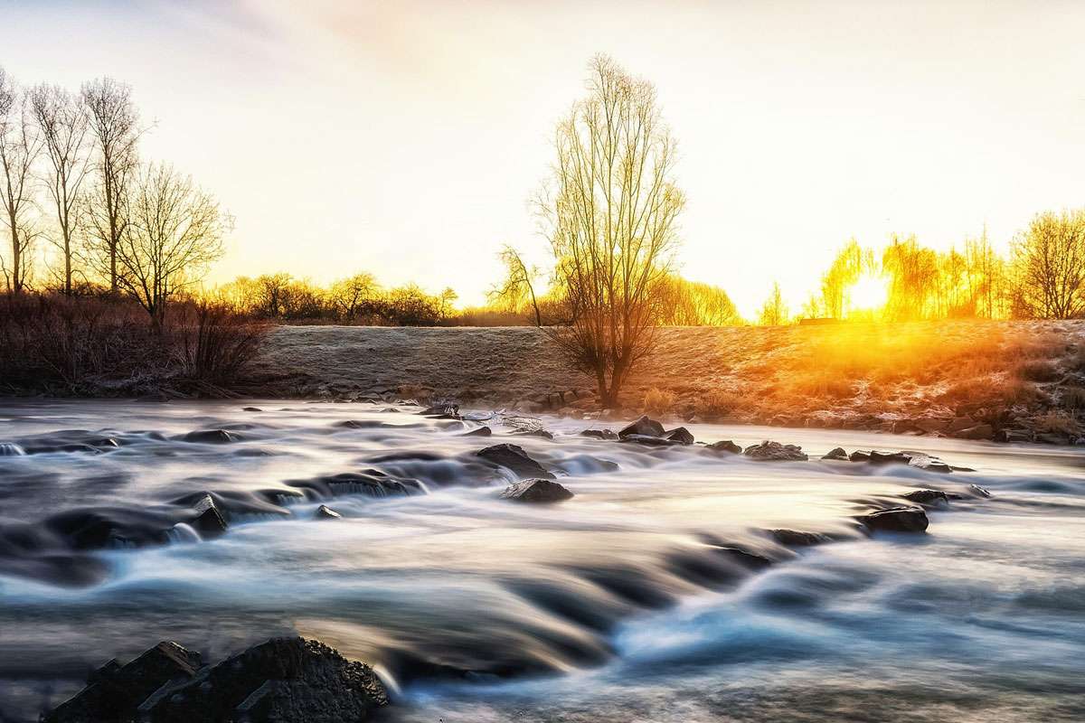 Die Wupper an einem Wintermorgen, (c) Peter H./Pixabay